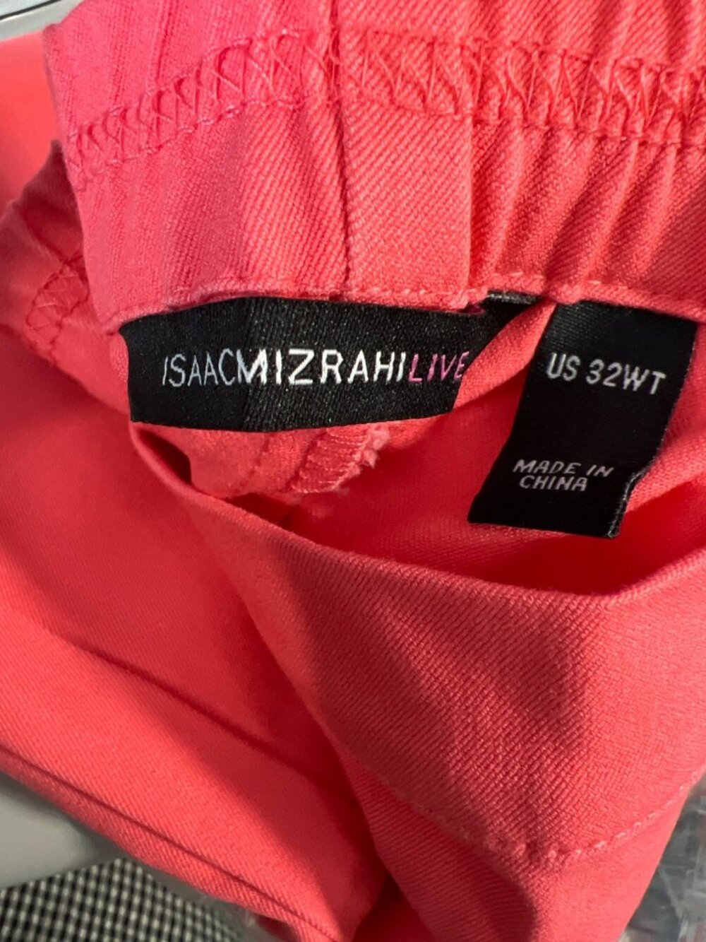 Isaac Mizrahi Live Pants Size Plus 32 Tall 24/7 Stretch Crop Coral Cotton NEW - Picture 6 of 7
